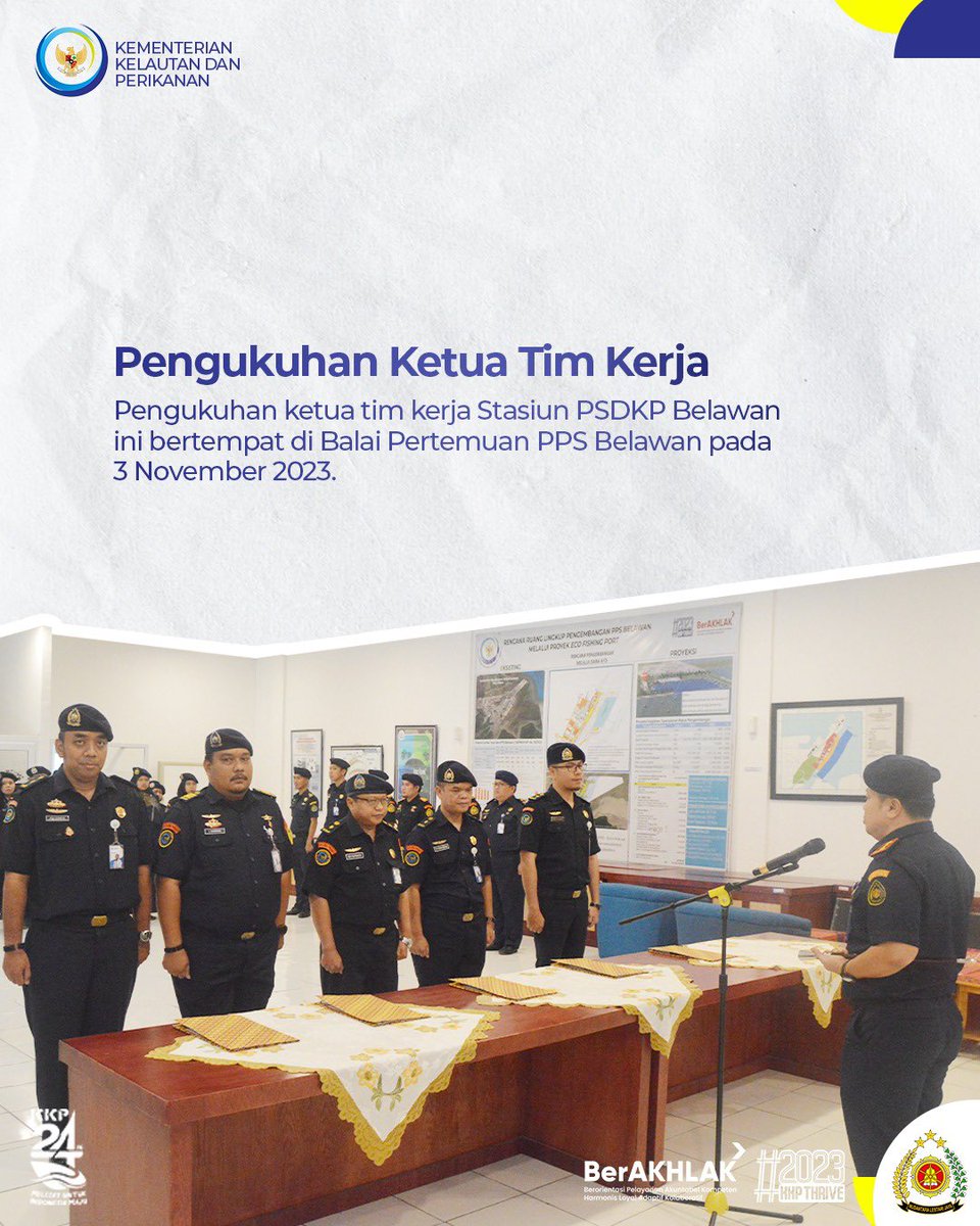 ditjenpsdkp's tweet photo. Sahabat Bahari, pembentukan tim kerja ini sebagai salah satu penerapan reformasi birokrasi dilingkup Ditjen PSDKP loh.
Selamat mengemban tugas ketua tim kerja!💪☺️
#PSDKPSahabatNelayan
@kkpgoid
@adin_psdkp
#KKPThrive
#EkonomiBiru
#PSDKPHebat
#SaktiWahyuTrenggono https://t.co/BF3VrTyTpO