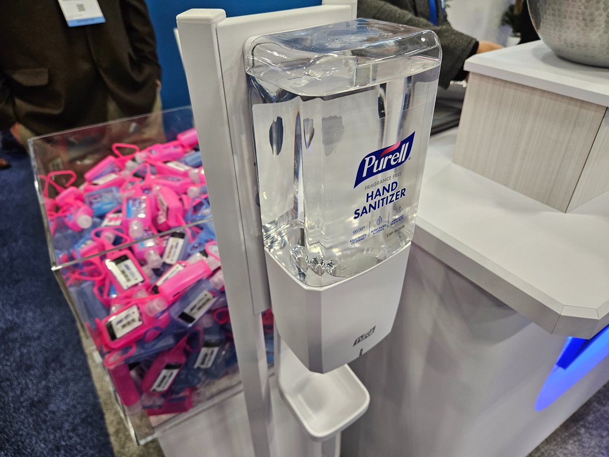 PURELL Brand (@purell) on Twitter photo Exhibit Day 2 & many are learning it's too much to grab every item of swag at <a href="/ISSAShowNA/">ISSA Show North America</a>. That's not the only time #lessismore. Our new ES10, unveiling at booth 3628, proves less is more with less required maintenance and less waste, while delivering more ways to impress #PURELL Exhibit Day 2 & many are learning it's too much to grab every item of swag at <a href="/ISSAShowNA/">ISSA Show North America</a>. That's not the only time #lessismore. Our new ES10, unveiling at booth 3628, proves less is more with less required maintenance and less waste, while delivering more ways to impress #PURELL
