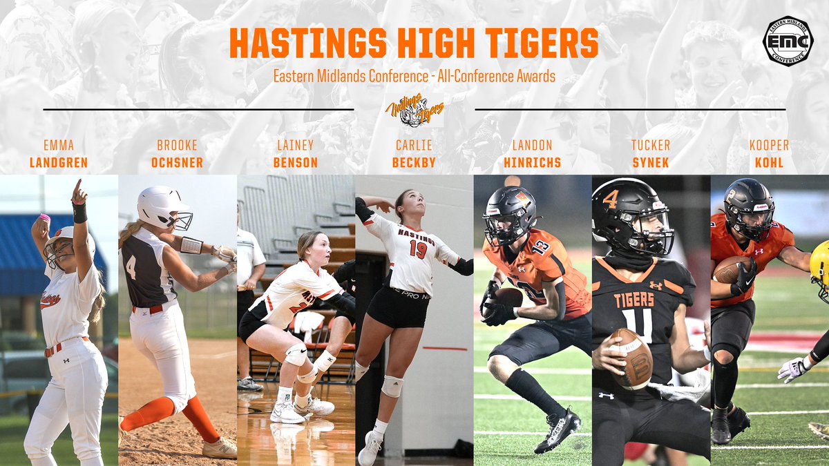 Congratulations to the Tigers who earned Eastern Midlands Conference Awards.

A full list of EMC awards including honorable mention and academic can be found here. docs.google.com/document/d/1J3…

#every1aTIGER