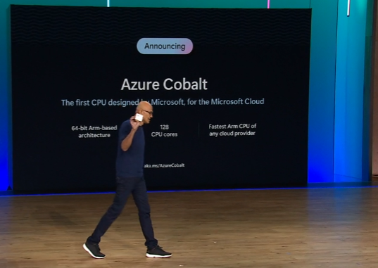 sinclairinat0r's tweet photo. OMG Azure Cobalt! aksjldhflkajsdhf

Microsoft made their own Arm chip for the Microsoft Cloud! OMGGGGG.

- Arm64
- 128 Core.
- Fastest Arm CPU of any cloud provider 👀
- Available to customers next year (Can I have it now tho? 🥺)

https://t.co/AnGIBS6mMO. 

#MSIgnite https://t.co/xrWsEsTrki