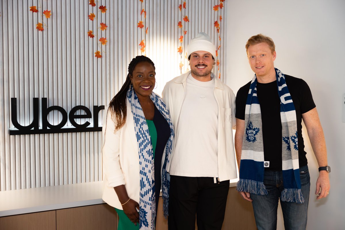 It was a thrill to have our General Manager of @UberEats Canada, Lola Kassim, host @AM34, one of the best players in the @NHL, an honourary Torontonian, and an @Uber One member, at our Uber Canada headquarters in Toronto last week. We got to know him a little better, hear about