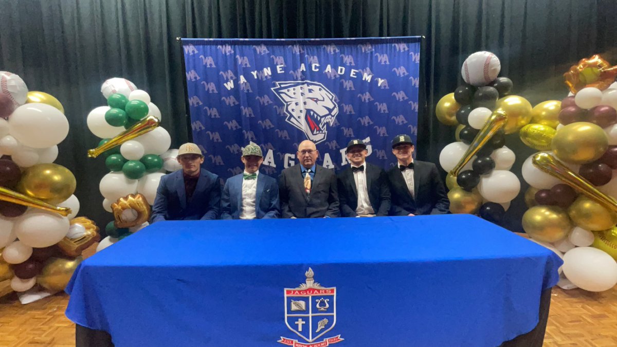 Big day for <a href="/WAJaguarbball/">Wayne academy</a>. Proud of all these guys and what they’ve accomplished. Look forward to seeing them continue their success at the next level. <a href="/JacksonnWhite/">Jackson White</a> <a href="/kemper_williams/">kemper williams</a> <a href="/WalkerHall17/">Walker Hall</a> <a href="/Davin_Lowery06/">Davin Lowery</a>