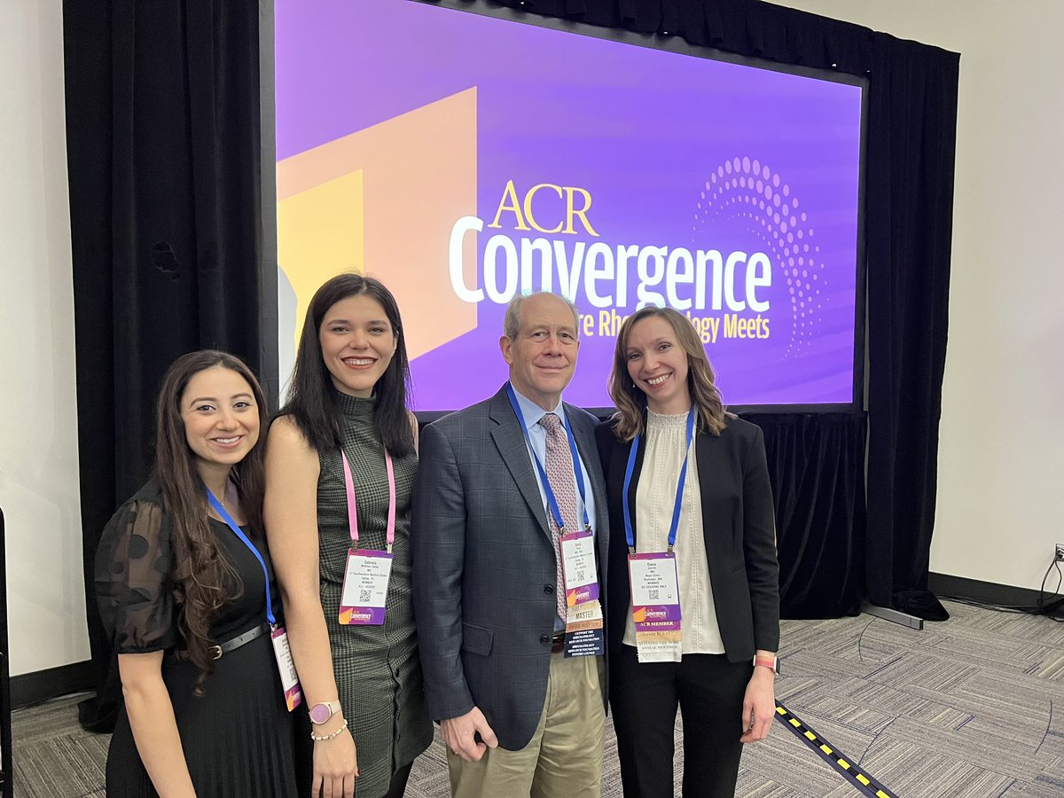 Past and current @UTSWInternalMed ladies spreading the word about RD-ILD at #ACR23 @EJoerns #GabrielaMartinezZayas #MichelleGhebrsnious @UTSWRheum @UTSWNews