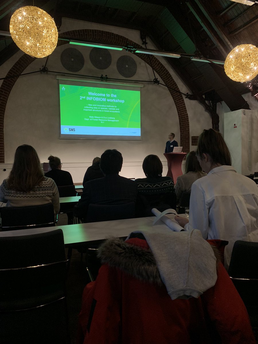 Presenting a poster in the 2nd Infobiom workshop on non-target insect diversity after the nun moth outbreaks and the treatment that had been applied 🐜🪲