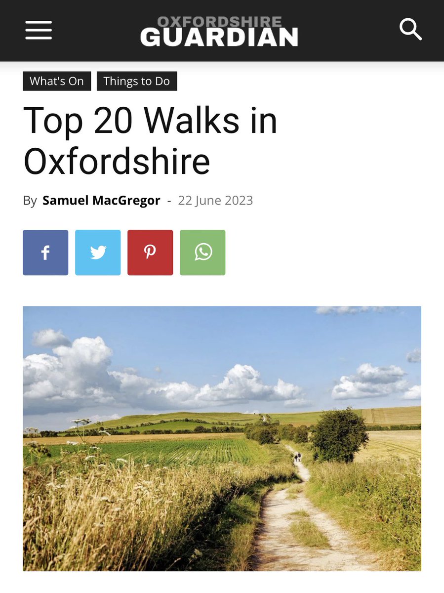 Great list from the Oxfordshire Guardian! How many have you ticked off your list? 

➡️ oxfordshireguardian.co.uk/top-20-walks-i…

#Walking #WalkinginOxford #Oxford #Oxfordshire