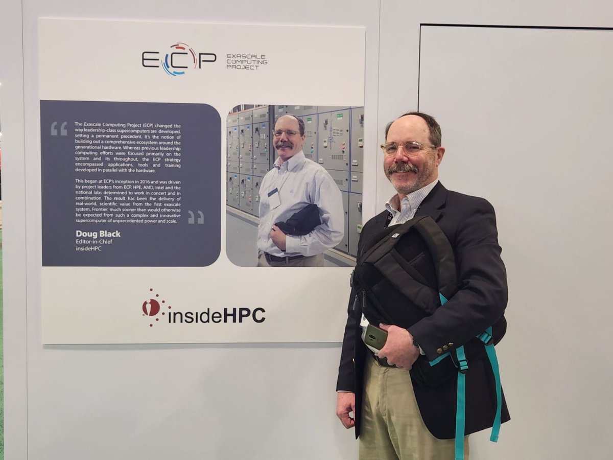 insideHPC's tweet photo. Our Editor in Chief, Doug Black, at the @ENERGY Booth at #SC2023!
#DOE #SC2023 #SC23 #ECP #ExascaleComputingProject https://t.co/y8322sd8hW
