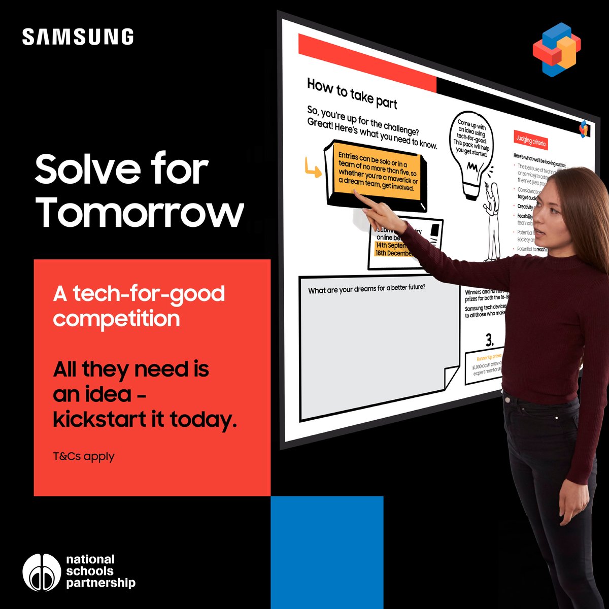 Check out Samsung's Solve for Tomorrow competition🌟 The competition is a unique, alternative educational experience to enable young people from all backgrounds to build the essential digital skills needed for life. Click to enter - bit.ly/3sgkGuJ #SolveForTomorrow