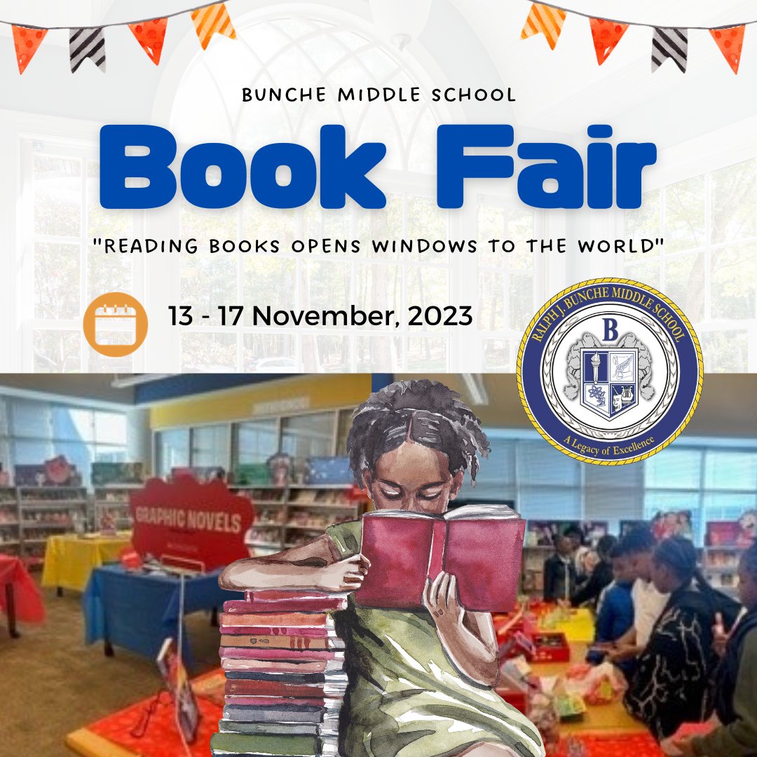 bunche_ms's tweet photo. Be sure to add to your book collection this week📘📘📘⚡ #aps #bunchemiddle #chargers #bookworm #readers #scholars https://t.co/E1ujKd8R2h