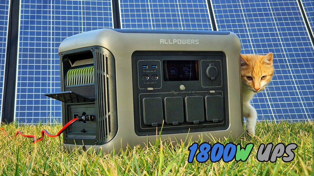 youtu.be/N8Ry5eGXQfo
ALLPOWERS R1500 Portable Home Backup Power Station + 1800W UPS Function with LiFePO4 Batteries