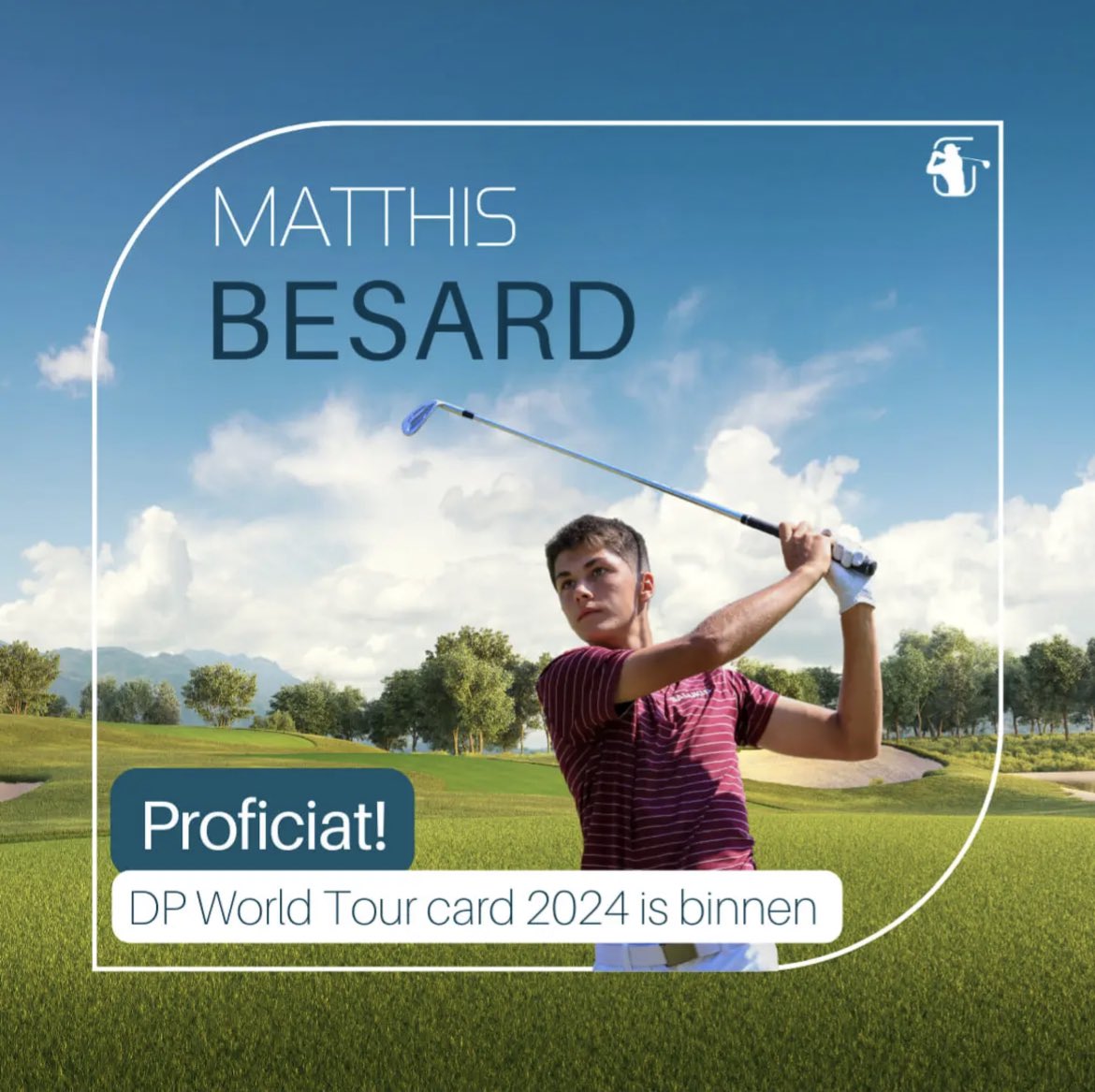 Proficiat Matthis Besard! Uitzonderlijk sterke prestatie at QSchool <a href="/DPWorldTour/">DP World Tour</a> !