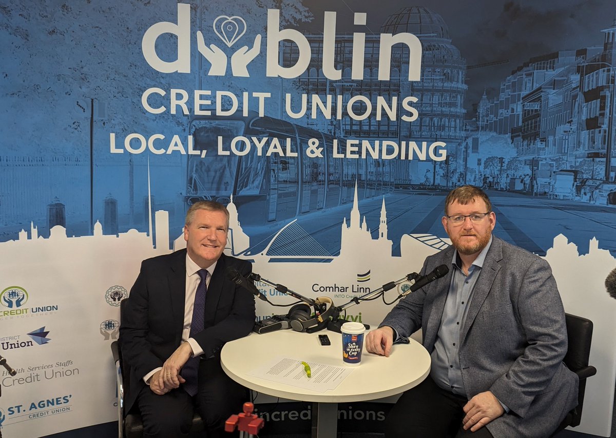 DublinCUs's tweet photo. We were delighted to welcome Minister of Finance Michael McGrath TD to South County Dublin today where Michael Byrne, CEO of Core CU conducted a podcast on behalf of Dublin CU's &amp; asked the Minister some valid questions, the video will be uploaded at a later date so stay tuned😊 https://t.co/atLf1w4q80