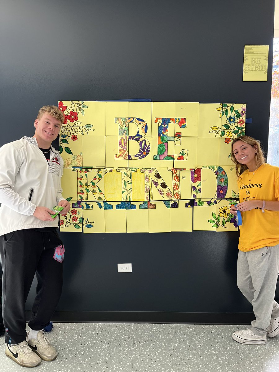 DawnBodden's tweet photo. Make Kindness Contagious week! @Maine_South https://t.co/eT3sapvwzY