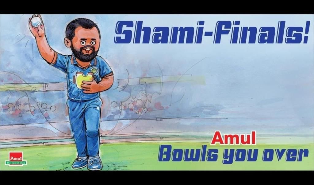 sardesairajdeep's tweet photo. A Shami-final win! Has a nice ring to it especially after he was trolled two years ago in a World T 20 game. Fastest to 50 wickets in World Cups : take a bow! 👍👍🇮🇳 https://t.co/aDbqzHtQ4f