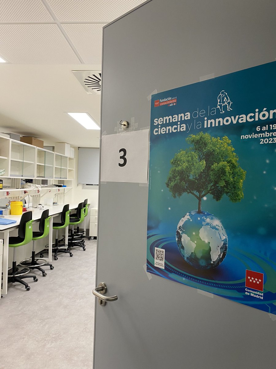 Hoy continuamos con la actividad 'Conviértete en científic@ por un día' que incluye experimentos en el laboratorio dirigidos a la investigación del VIH en la #SemanaCienciaInnovación en el #ISCIII en el Centro Nacional de Microbiología. #DivulgaciónISCIII