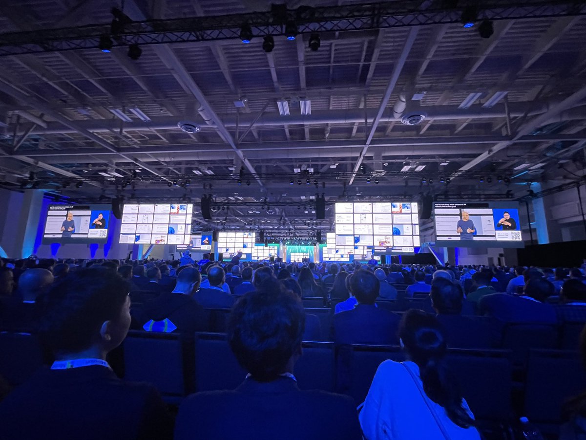 This is where you sit for the #MSIgnite keynote when you get stuck in 2 hours of traffic on I5.  I like being a local but I may have to leave a bit earlier tomorrow morning 🤦‍♂️ .  I think <a href="/satyanadella/">Satya Nadella</a> is about 2mm tall 😜.  Great venue though - feels like Ignite is back 🎉