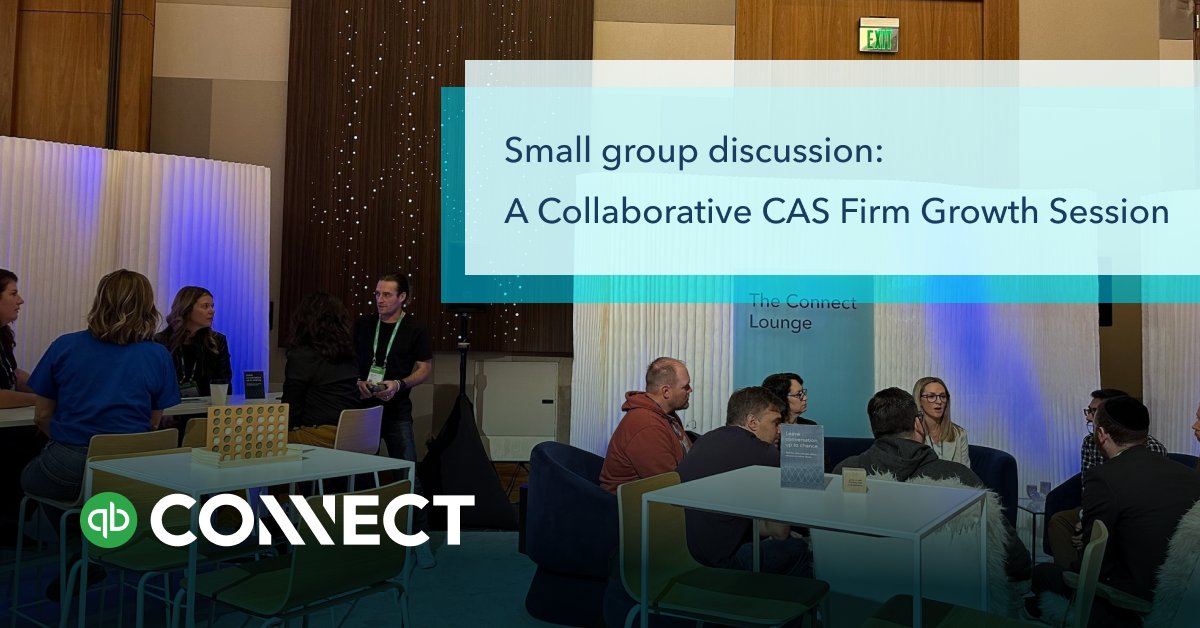 Roman Villard leads a small group discussion this morning dedicated to the nuances of #CAS firm growth. #QBConnect