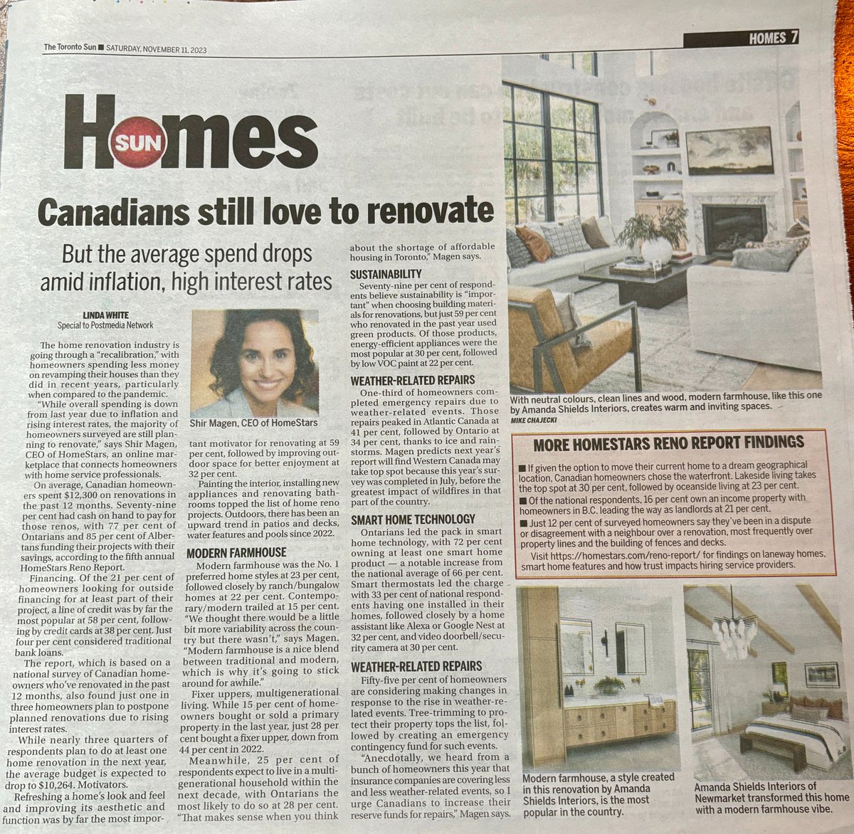 CarlawComm's tweet photo. Ok, we're a little late on this one... but we're still grinning about it over here! Nothing beats some newspaper love. We were delighted to grab The Toronto Sun last Saturday which featured the latest @homestars Reno Report. Read the article here: https://t.co/OCRFSwtNcQ https://t.co/X4PRKpa19b