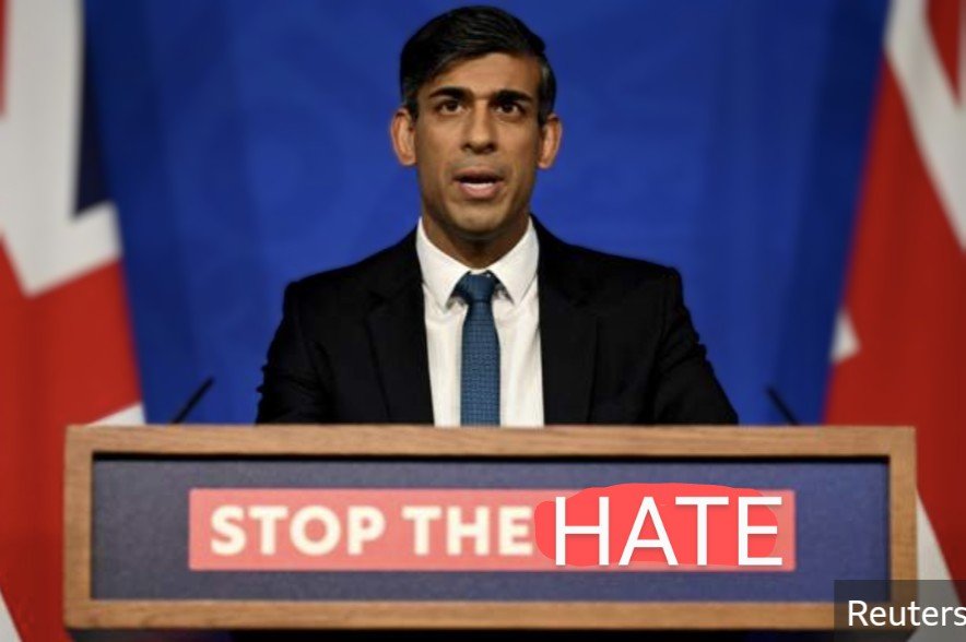 Fixed your podium for you, #RishiSunak I've had enough of hate filled gutter politics. #gtto #GTTONow #GeneralElectionNow