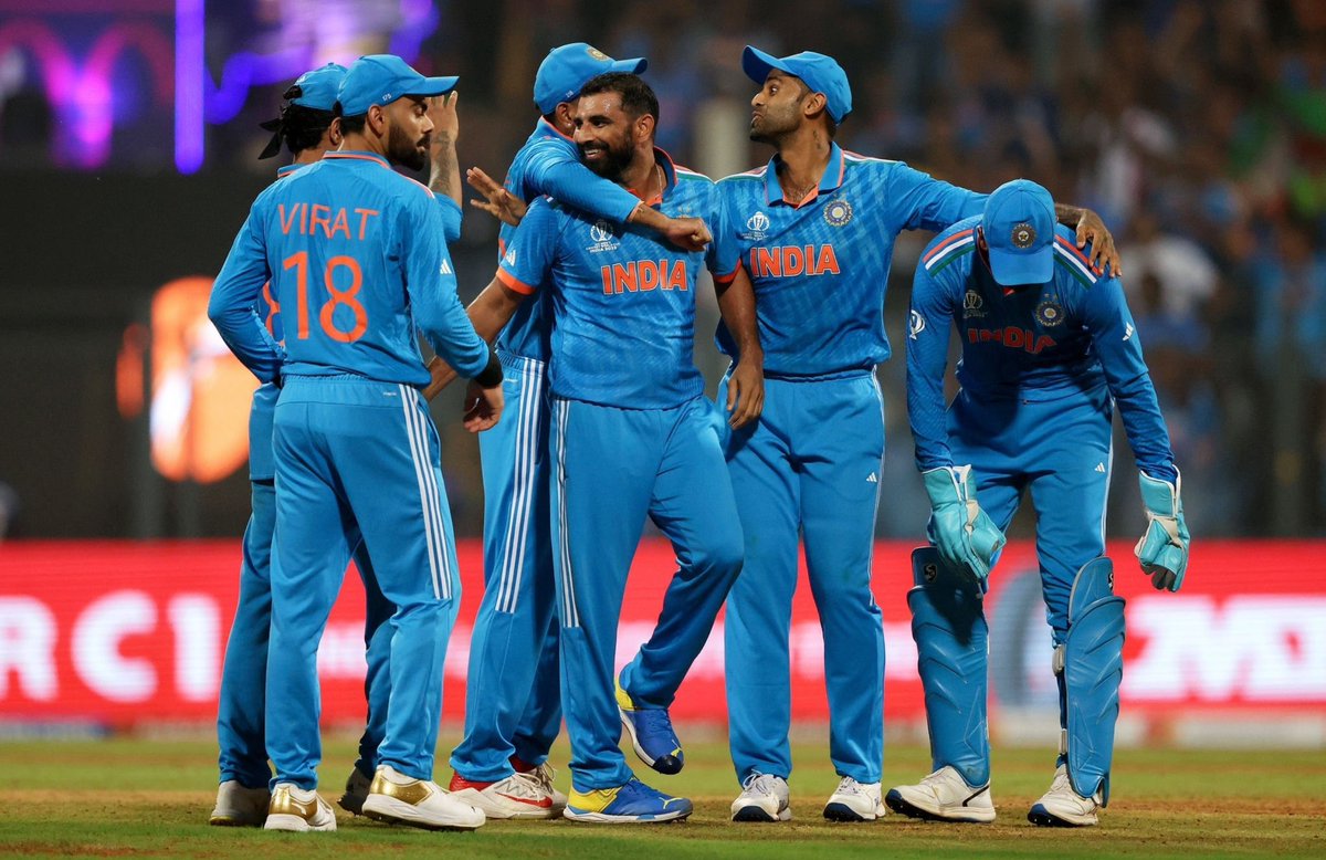 A step closer to lifting the cup now! 🏆🤞 #IndiaVsNewZealand #RoadToVictory