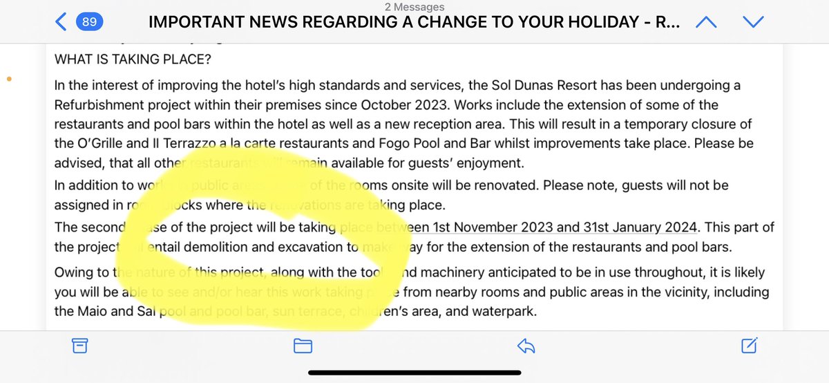 SurgeryMiller's tweet photo. @TUIUK are a complete disgrace. Never use this company. They have advised us to change our holiday become of “unexpected demolition” work! 3 weeks and still no new hotel. https://t.co/RieeHf4org