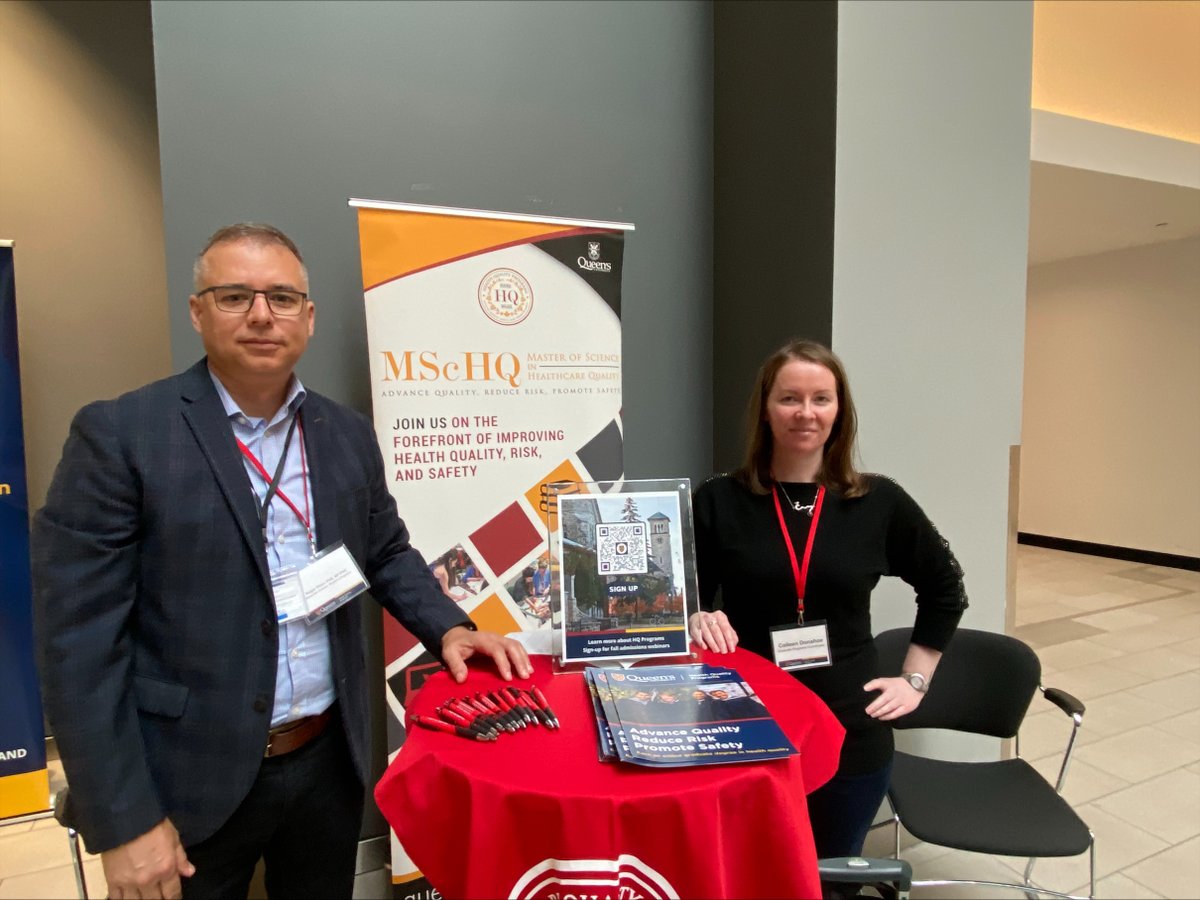 #HQPrograms will be in the lower concourse of the MaRS Building (Toronto) for @UHN's  annual Quality and Safety Summit, today until 6pm. Come visit us and learn more about where a degree in #HealthQuality can take you! #patientsafety #queensuhealth