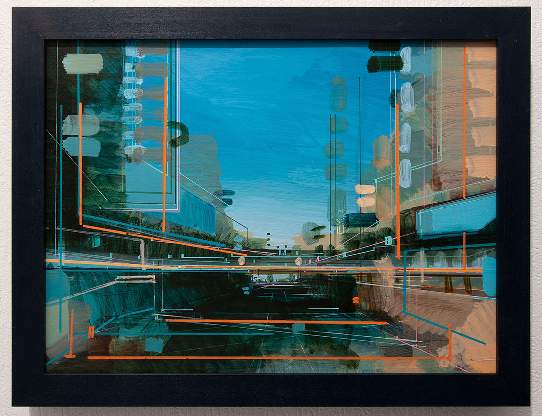 FarrellartVR's tweet image. 'Underpass 1 &amp;amp; 2' 2023, Acrylic on Copper and Dibond, 34x44cm. I don't normally frame my paintings, but, I  thought I would give it a try with these....

 #underpass #urbanpaintings  #goldenarcylics #paintingoncopper #dibond #smoothsurface #gesturalspace #spatialpainting