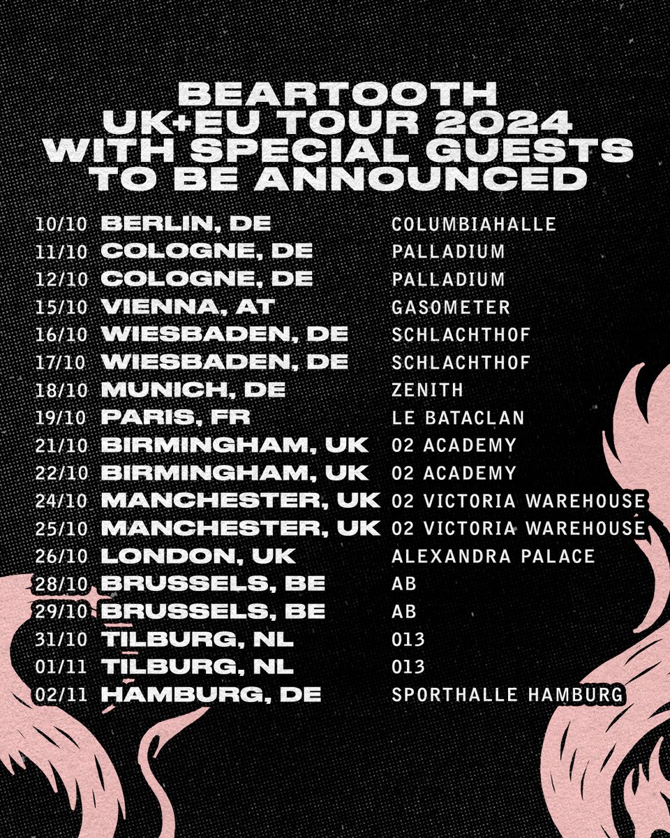 ICYMI: We’re heading back to the UK and Europe for a headlining tour next year! Tickets and VIP’s are available now . Which date you coming to? 🎫: BeartoothTickets.com