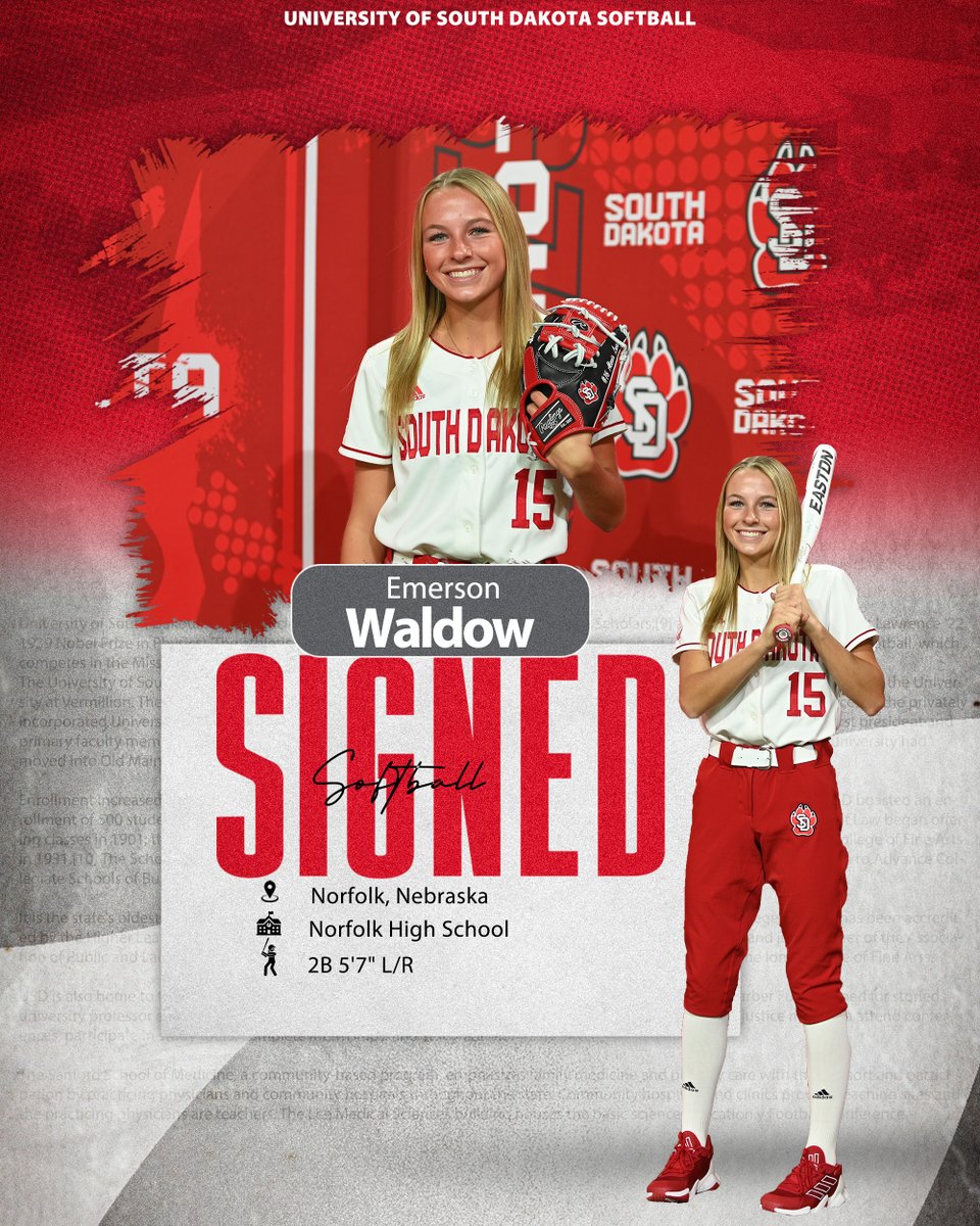 Signed, sealed, delivered. ✍️ Welcome to the Coyote family, Emerson! #GoYotes x #WeAreSouthDakota🐾