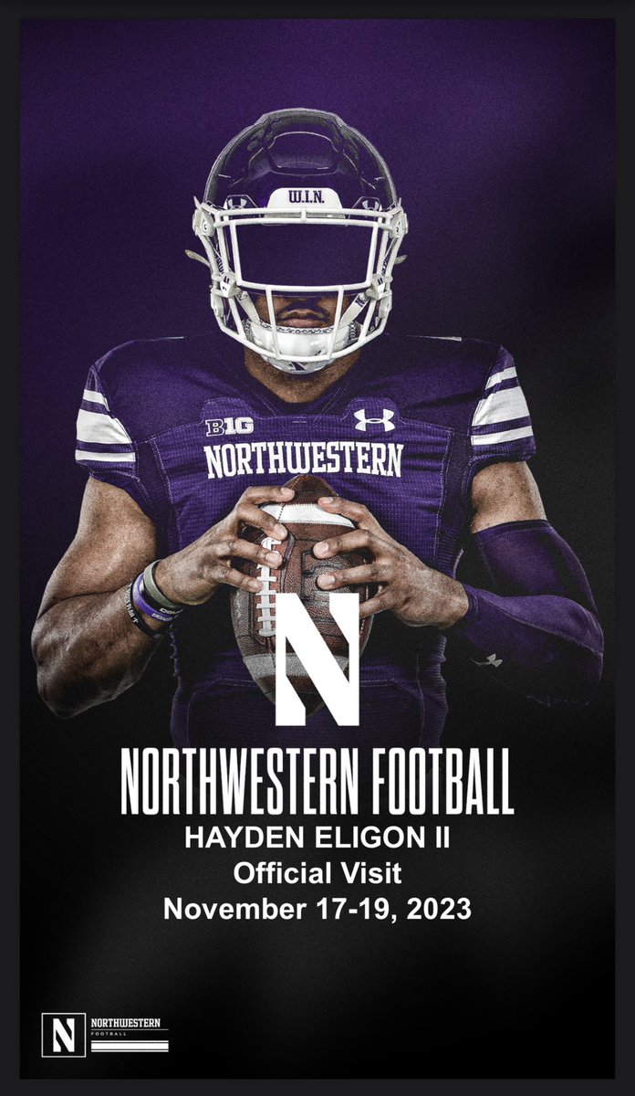 I’ll be at Northwestern for an official visit this weekend!! #GoCats🟣⚪️ <a href="/DavidBraunFB/">David Braun</a> <a href="/ArmonBinns/">A.B.</a> <a href="/NUFBFamily/">Northwestern Football</a> <a href="/WildcatReport/">Louie Vaccher</a> <a href="/M_Shelton33/">Matthew Shelton</a>  <a href="/NUFBRecruiting/">NUFB Recruiting</a> <a href="/LosAlFootball/">Los Al Football</a> <a href="/GregBiggins/">Greg Biggins</a> 
<a href="/tfent2/">TJ Fenton</a> <a href="/BrandonHuffman/">Brandon Huffman</a>  <a href="/kingmao55/">Coach Mao #RILMOM🌺</a> <a href="/Coach_Bowe/">Coach Bowe</a> <a href="/Zack_Poff_MP/">Zack Poff</a> <a href="/coachcobes/">Michael Cobleigh</a> <a href="/CoachMo4816/">CoachMo</a>