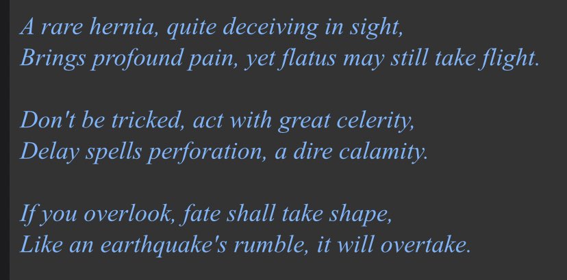 UCLA General Surgery Residency Program (@uclasurgeryres) on Twitter photo In preparation for #ABSITE , who can answer this weekās riddle?? Shout out to Education Chief Resident <a href="/MederosMD/">Michael Mederos, MD</a> for writing these every week! In preparation for #ABSITE , who can answer this weekās riddle?? Shout out to Education Chief Resident <a href="/MederosMD/">Michael Mederos, MD</a> for writing these every week!