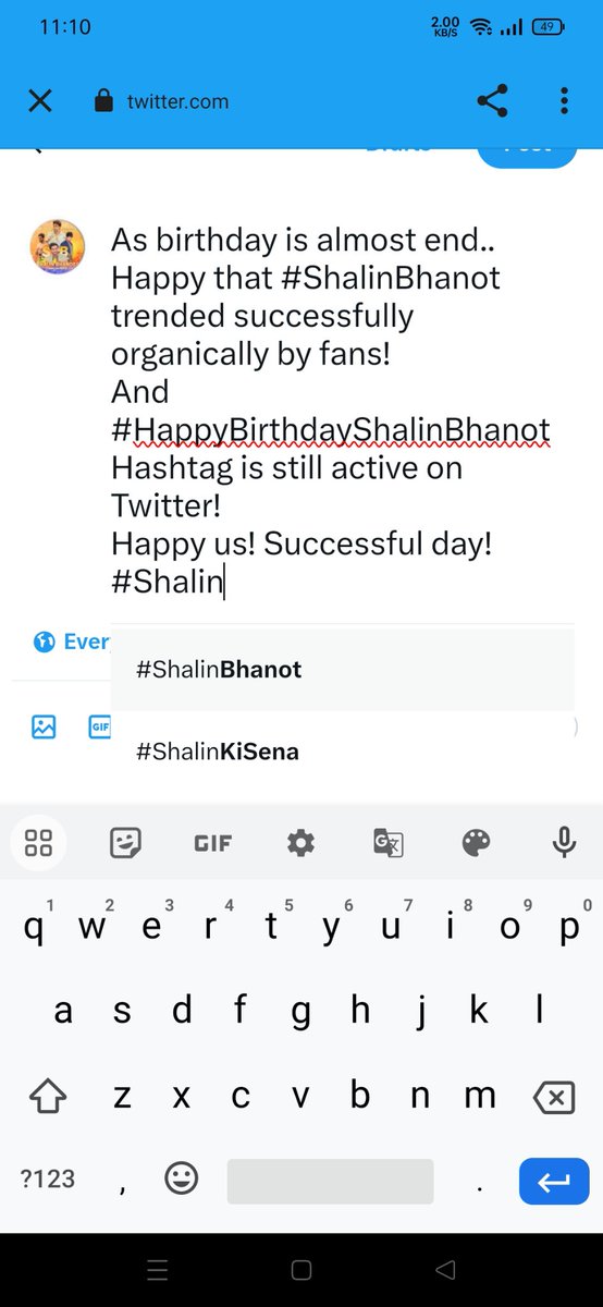 Shalin_love's tweet photo. As birthday is almost end.. Happy that #ShalinBhanot trended successfully organically by fans! 
And #HappyBirthdayShalinBhanot Hashtag is still active on Twitter! 
Happy us! Successful day!
#ShalinKiSena hashtag is also active 😃😃
@BhanotShalin 
❤️❤️
Love you forever Sha. https://t.co/CZbXBaw763
