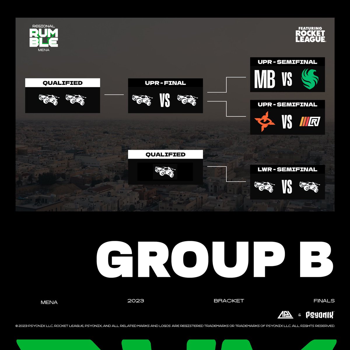 Friday at 6PM KSA (10AM EST) tune into the Group Stage @APL_Esports MENA #RegionalRumble featuring @RocketLeague where @GreyBeardGG @JarxJam @JustReliq and I will be bringing you all of the action!