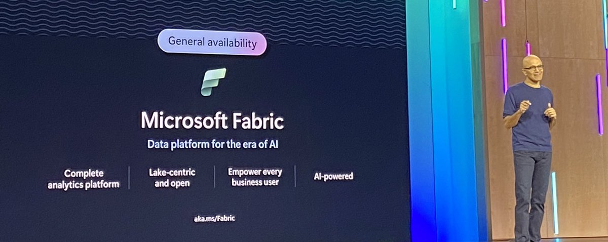 Now also announced from <a href="/satyanadella/">Satya Nadella</a> at #MSIgnite

aka.ms/Fabric