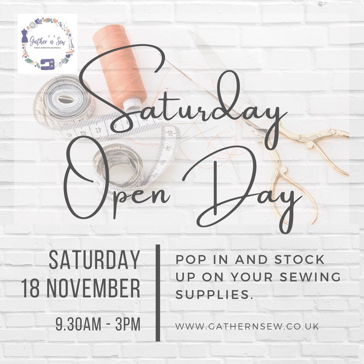 It’s almost time! Get your shopping lists ready for our monthly Saturday Shop OPEN Day this weekend (18th November). There may just be an extra treat waiting for you 😉 See you then! 💜
#shoplocal #shoplocalbourne #fabric #fabricshop #fabricaddict #sewingshop #isew