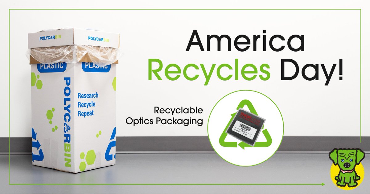 Thorlabs (@thorlabs) on Twitter photo We're committed to improving our sustainability. One way we're making a difference is by recycling our plastic optics cases with <a href="/Polycarbin/">Polycarbin</a>! So far, over 80 pounds of plastic from our optics boxes has been recycled. Learn more at thorlabs.com/sustainability. #AmericaRecyclesDay We're committed to improving our sustainability. One way we're making a difference is by recycling our plastic optics cases with <a href="/Polycarbin/">Polycarbin</a>! So far, over 80 pounds of plastic from our optics boxes has been recycled. Learn more at thorlabs.com/sustainability. #AmericaRecyclesDay