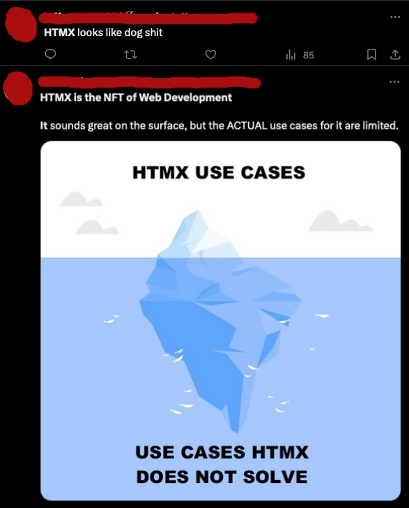 daily reminder that we are in the "then they fight you" phase &amp; there are going to be increasingly nasty attacks on htmx

please, as much as possible, remain friendly, helpful, nuanced &amp; avoid dog-piling: it's not only the right thing to do, it's also more effective!