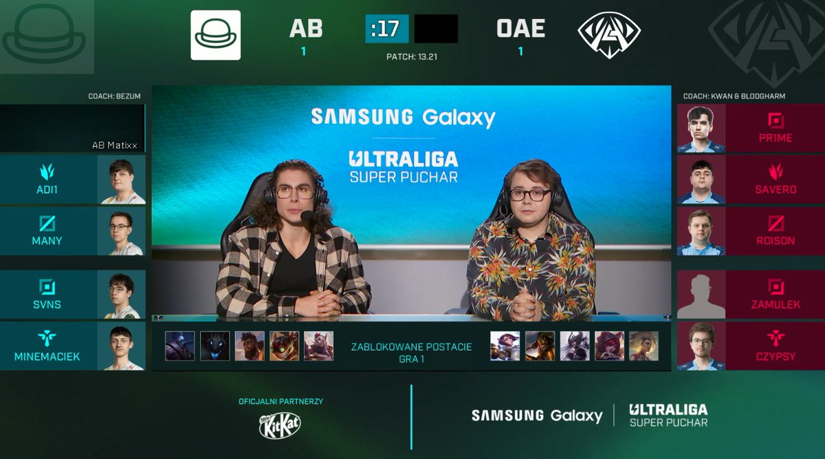 ultraliga's tweet photo. .@Bezi_lol oraz @lolmyha już gotowi na trzecią mapę starcia Orbit @AnonymoEsports z @AliorBank_Team. A ty? 🧐

https://t.co/kZ1DiFS0yB https://t.co/SQd1FNKW4v