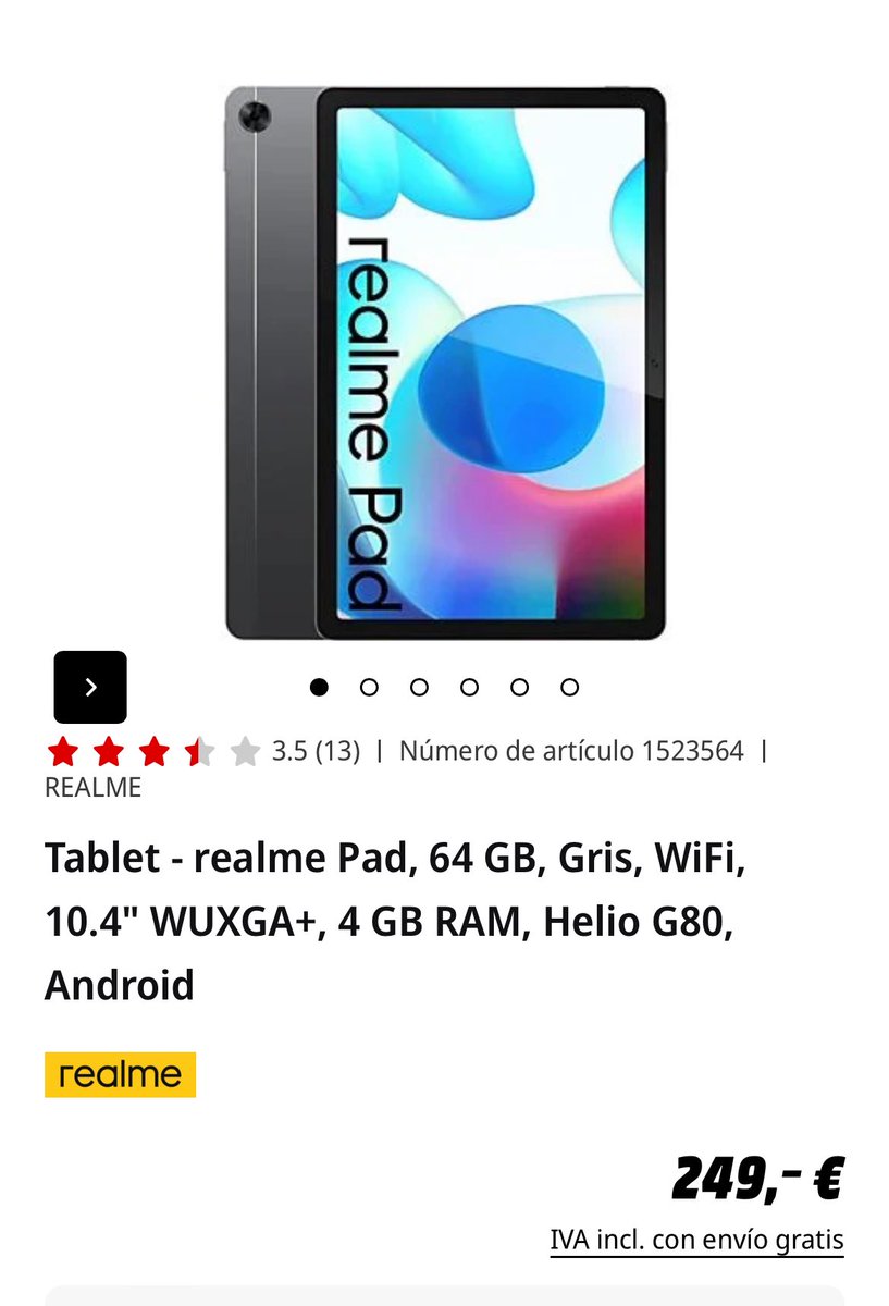 AlbaGamarro's tweet photo. Oye @MediaMarkt_es , ¿qué hacemos con esto? 
Resulta que la semana pasada en tienda tenéis esta tablet a 129€ y hoy, en la app, a 249€.
¿Preparando la campaña de black Friday? https://t.co/kOvflCd8fF