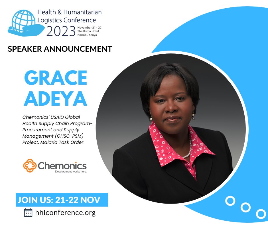 We’re delighted to announce three speakers from @Chemonics including Grace Adela, Rebecca Logan and James Riungu - further details here: bit.ly/hhlspeakers

Thank you again to our sponsor @Chemonics for your support on this event, we’re looking forward to welcoming everyone!