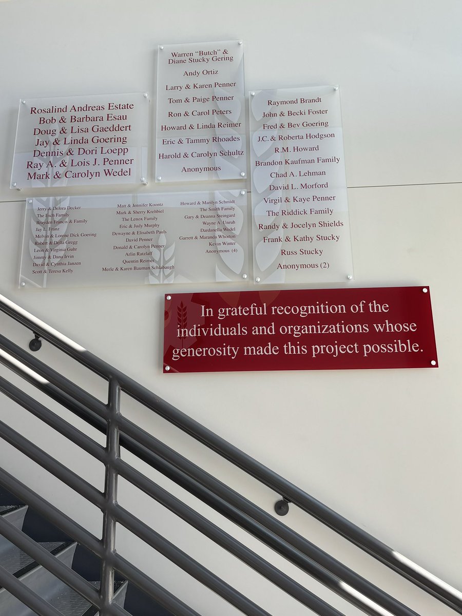 The donor wall is up at the Thresher Stadium Locker Room. Thanks to all who made this possible. #BethelKS #WeAreThreshers #RollOn #ThresherAlumni #Gratitude