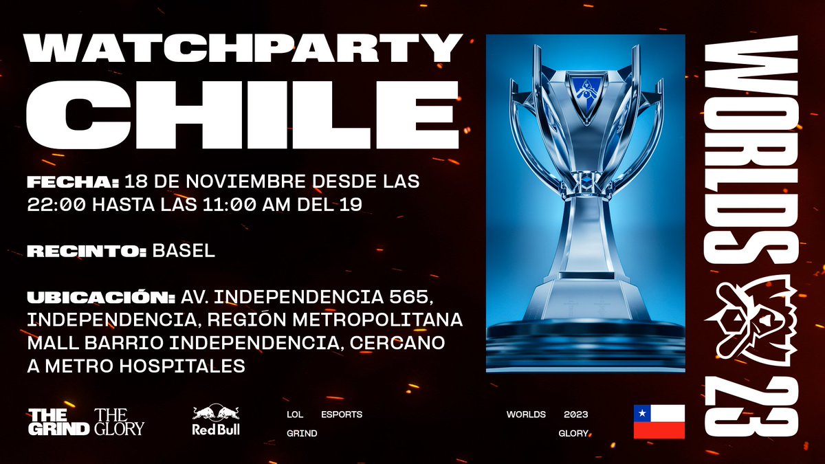 Buenas pipol ✨ Gracias al tío Riot Games tengo entradas para la Watchparty de #Worlds2023 en Chile 🇨🇱❤️

Para participar:
⚡ Darle like y RT a esta publi 
⚡ Comentar quien creen que gane esta final 👀

📢 Se sortea hoy 🫶🏽 #LeagueOfLegends