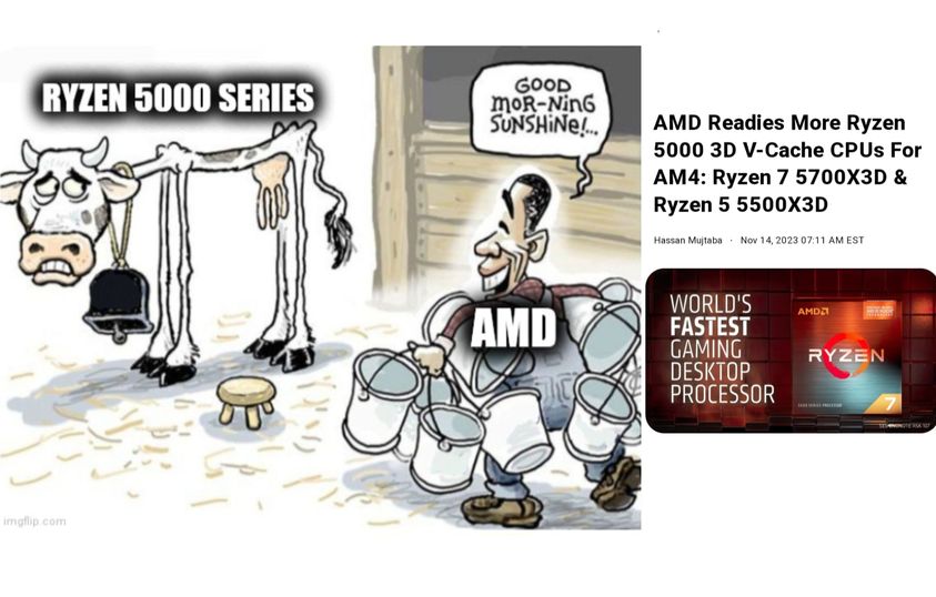 AMD Readies More Ryzen 5000 3D V-Cache CPUs For AM4: Ryzen 7