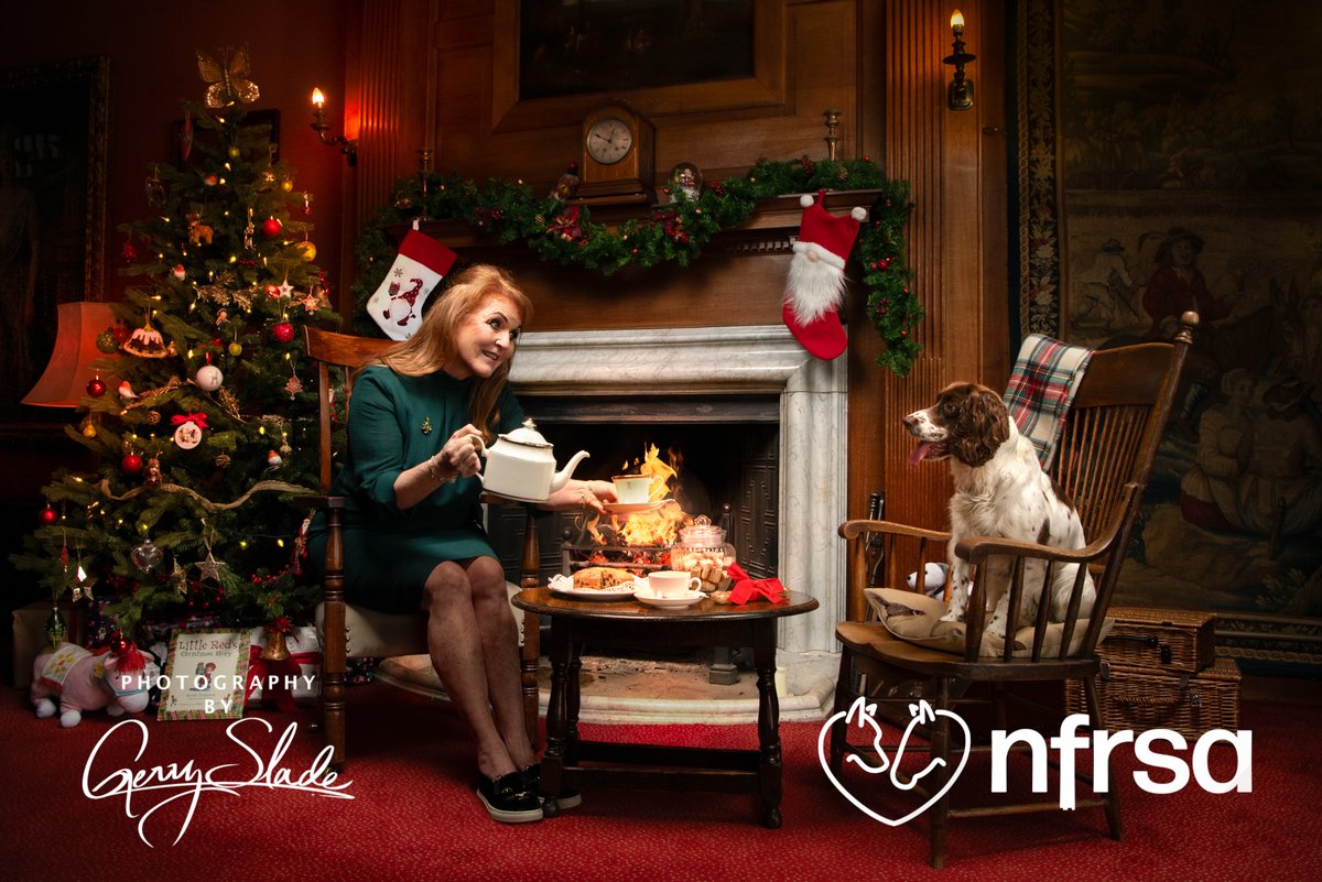 It was a huge privilege to meet @SarahTheDuchess, Duchess of York together with Jess and her chauffeur Cat, to create this image as part of the 2024 @The_NFRSA calendar. The Duchess was so much fun to work with and a consummate professional in front of the camera. We were so