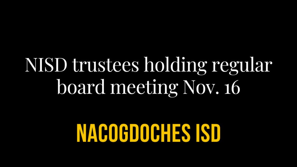 NISD trustees holding regular meeting at 5 p.m. Thursday, Nov. 16 nacisd.org/article/134153…