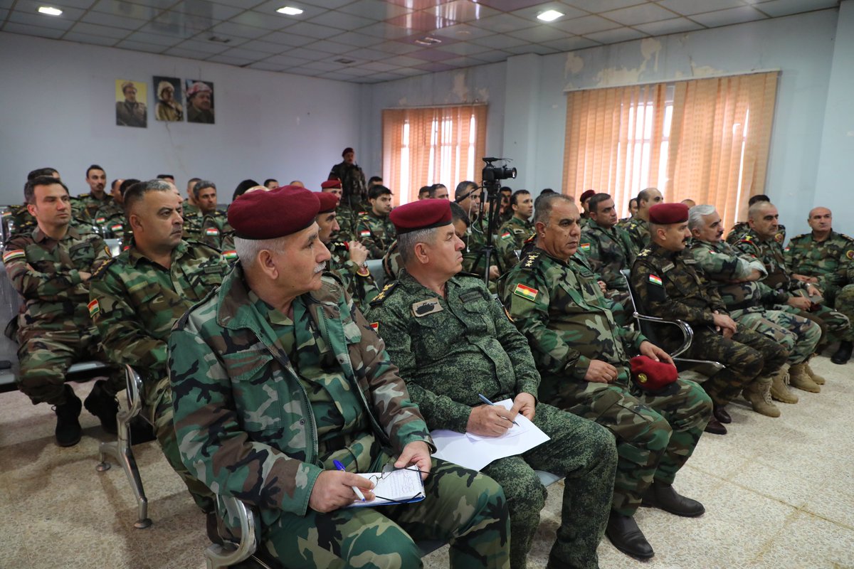 forces_command's tweet photo. #Lieutenant_General #Sihad_Barzani, commander of the 1st support forces command, convened with unit commanders and #officers at Darabzmara #military base to gain insights into the internal affairs of the #1st_Support_Forces_Command. https://t.co/NtoYSQ6Ydt