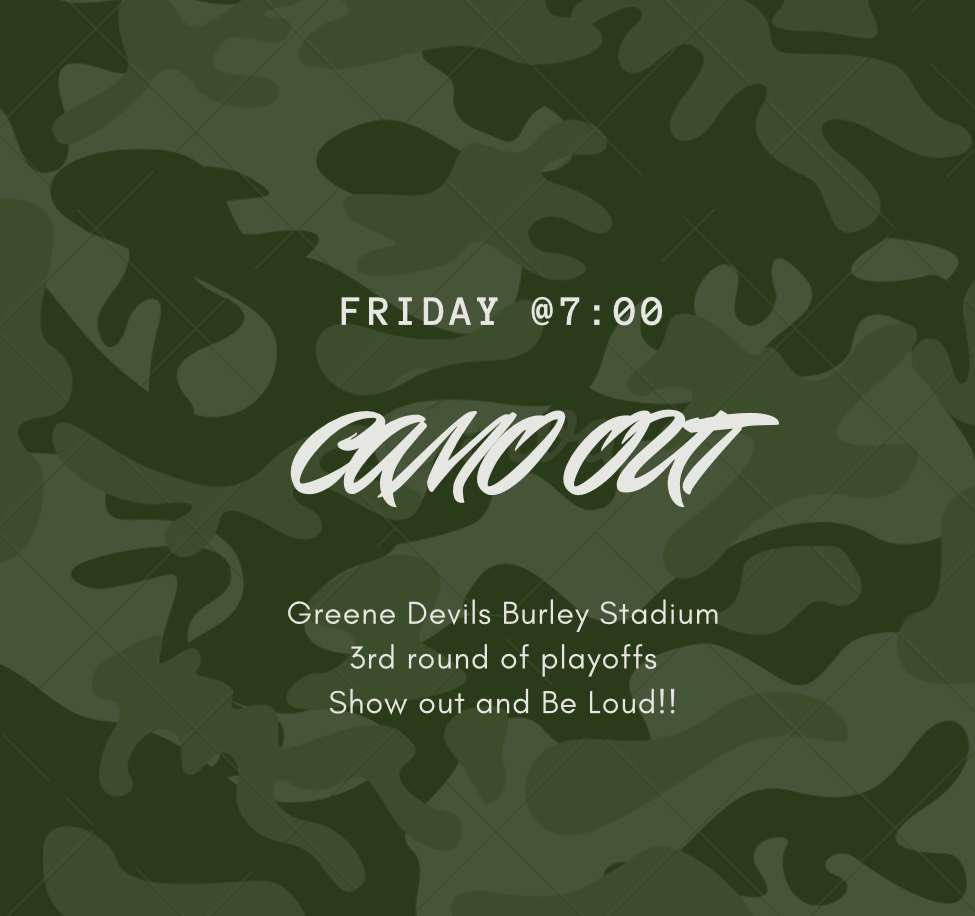 GHSSTUDSECT2019's tweet photo. 🚨THIS FRIDAY🚨
BE THERE!!!
BE LOUDDDDD
BIG RIVALRY GAME😈😈
#HORNSDOWN
#devsby90 https://t.co/9I6NFPKN7F