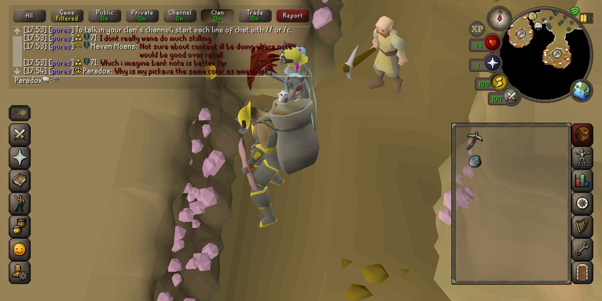 My pickaxe is pink? 😲