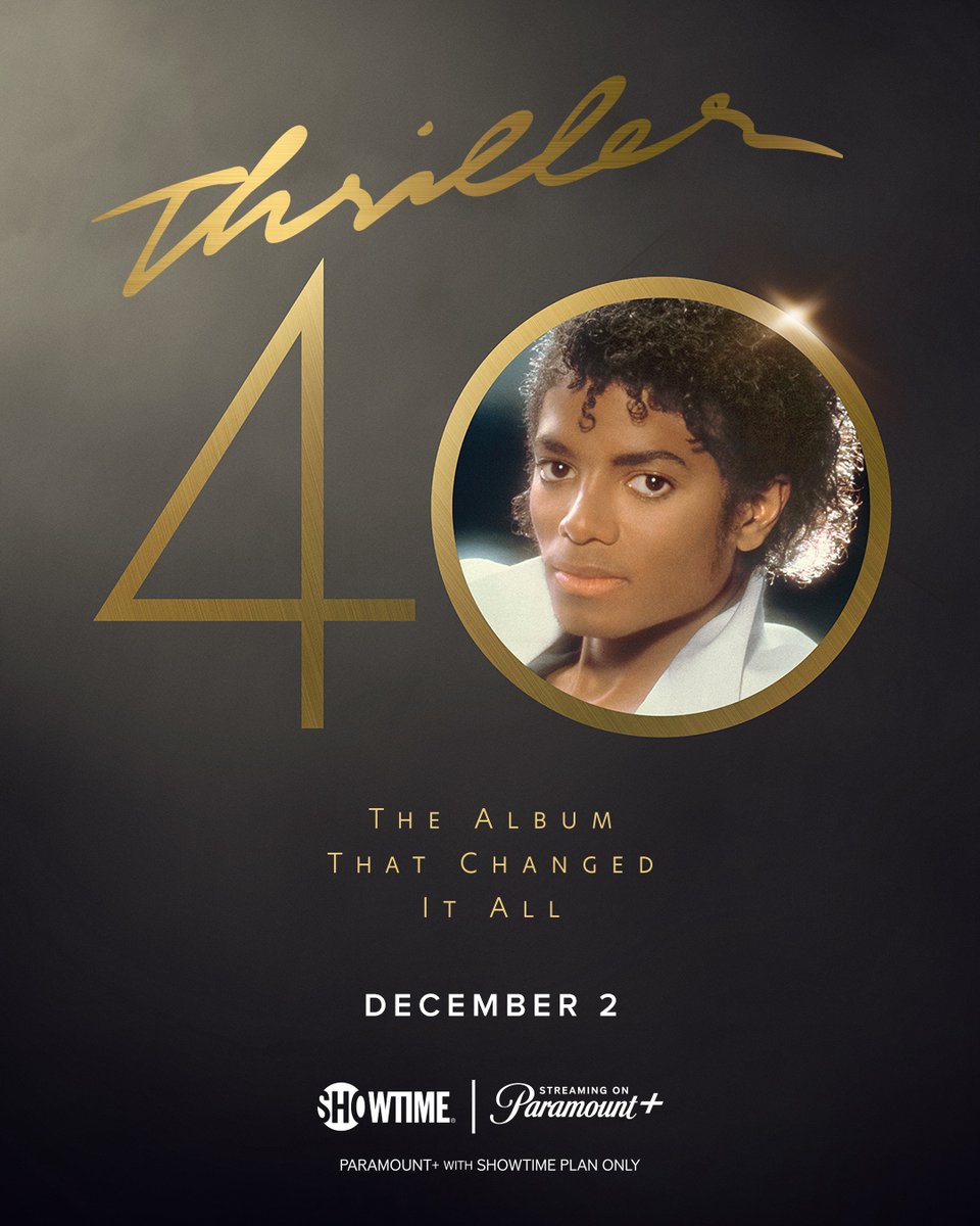 The best-selling global album of all time, “Thriller”, released on this date in 1982, will be celebrated with a new documentary – Thriller 40 – on Showtime and Paramount+ and to get in the mood, listen to the 40th anniversary edition of the album now: michaeljackson.lnk.to/Thriller40th