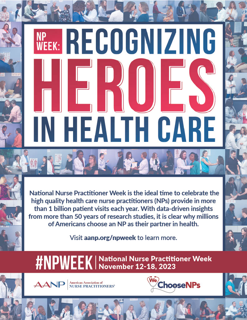 IDPH's tweet photo. Nurse Practitioner’s work to expand health care access in underserved communities, promote health equity in care and improve health outcomes for all. Let’s give them thanks and recognize all they do during National Nurse Practitioner Week. #NPWeek #Nurse https://t.co/2TZ7jU8Cax