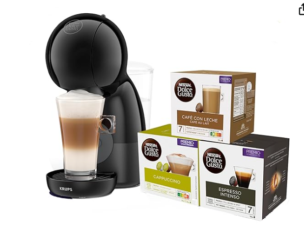 SmartShop_store's tweet photo. Krups #Nescafé Dolce Gusto 🚀 
#Cafés de calidad profesional con espuma densa y cremosa gracias a su sistema de alta presión de hasta 15 bares, 0.8L capacidad  y caliente en 40 s  

💰54,00€ 
🎫-36 % #OFF 
⭐4,5
🛒 Link de Compra: https://t.co/3lZEw6BX9r

 #BlackFriday #OFERTAS https://t.co/A7DA9BuNe2